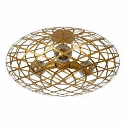 Lampes Dorées-Luminaires Lucide Plafonnier Lucide WOLFRAM Or, Laiton, 3 lumières