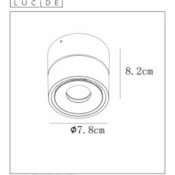 Luminaires Scandinaves-Luminaires Lucide Plafonnier Lucide YUMIKO LED Noir, 1 lumière