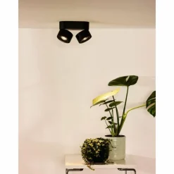 Luminaires Scandinaves-Luminaires Lucide Plafonnier Lucide YUMIKO LED Noir, 2 lumières
