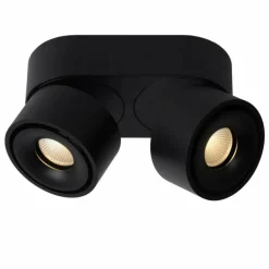 Luminaires Scandinaves-Luminaires Lucide Plafonnier Lucide YUMIKO LED Noir, 2 lumières