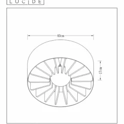 Lampes Dorées-Luminaires Lucide Plafonnier Lucide ZIDANE Noir, 1 lumière