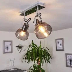 hofstein Plafonnier Lulea Chrome, 2 lumières