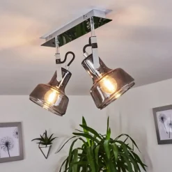 hofstein Plafonnier Lulea Chrome, 2 lumières