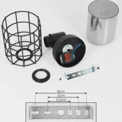 Suspension Verre Fumé-hofstein Plafonnier Lungernsee Noir, 1 lumière