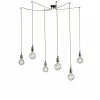 Lampes Vintages & Rétros-Luminaires Lutec Plafonnier Lutec GROOVE Brun, 6 lumières