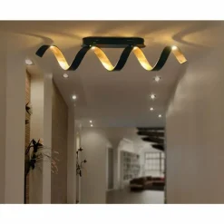 Lampes Dorées-Luminaires Lutec Plafonnier Lutec HELIX Or, Noir, 4 lumières