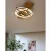 Lampes En Bois-Luminaires Lutec Plafonnier Lutec Rifia LED Écru, Noir, 1 lumière