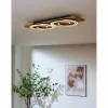 Lampes En Bois-Luminaires Lutec Plafonnier Lutec Rifia LED Écru, Noir, 2 lumières