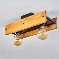 Style Boho-Chic-hofstein Plafonnier Maahui Écru, Noir, 2 lumières