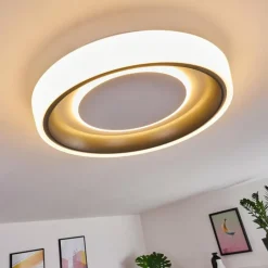 hofstein Plafonnier Mackay LED Anthracite, Blanc, 1 lumière