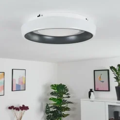 hofstein Plafonnier Mackay LED Anthracite, Blanc, 1 lumière