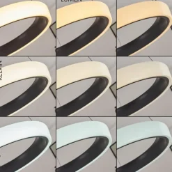 hofstein Plafonnier Mackay LED Anthracite, Blanc, 1 lumière, Télécommandes