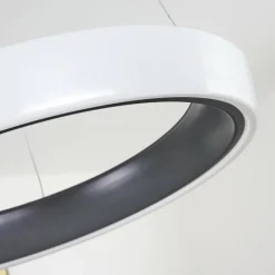 hofstein Plafonnier Mackay LED Anthracite, Blanc, 1 lumière, Télécommandes