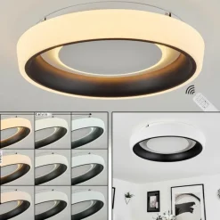 hofstein Plafonnier Mackay LED Blanc, 1 lumière, Télécommandes