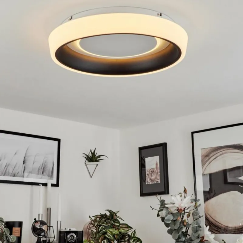 hofstein Plafonnier Mackay LED Blanc, 1 lumière, Télécommandes