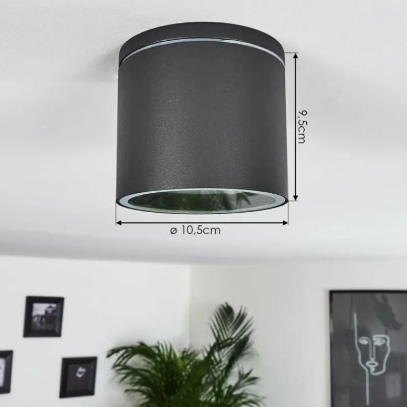 hofstein Plafonnier Macoupin Noir, 1 lumière