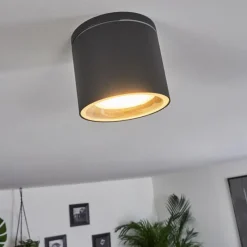 hofstein Plafonnier Macoupin Noir, 1 lumière