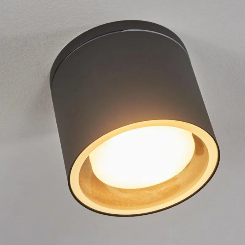 hofstein Plafonnier Macoupin Noir, 1 lumière