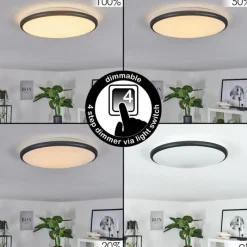 hofstein Plafonnier Magdala LED Noir, Blanc, 1 lumière