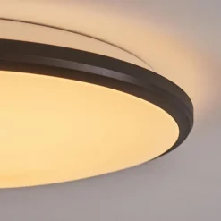 hofstein Plafonnier Magdala LED Noir, Blanc, 1 lumière