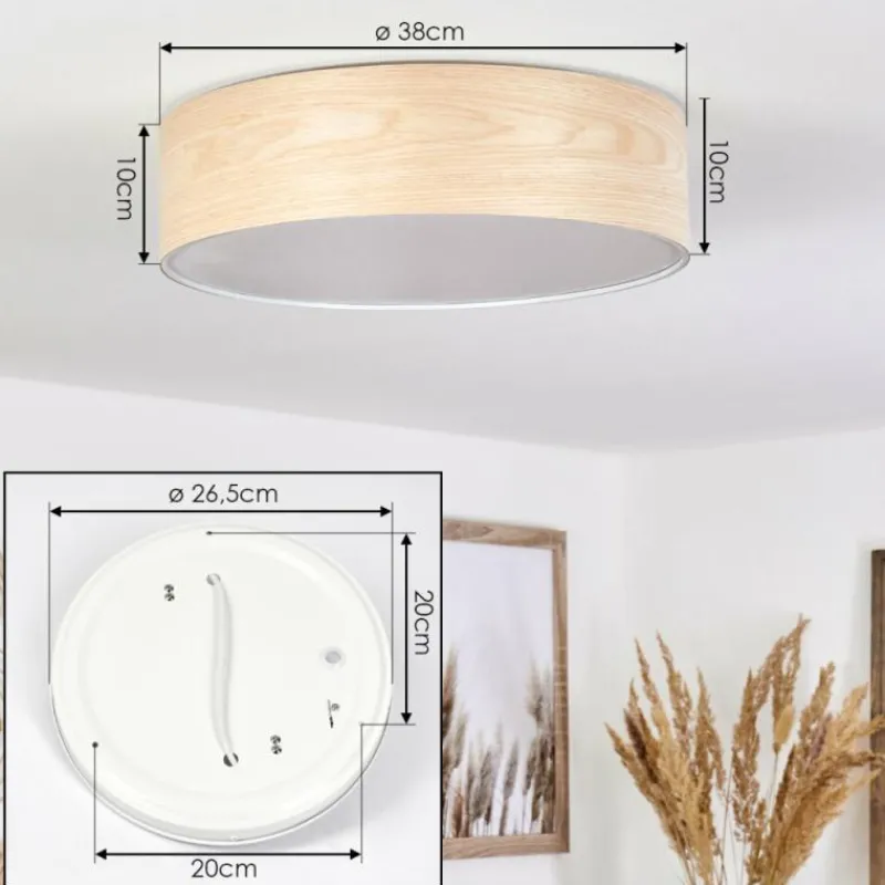 hofstein Plafonnier Magdalena Écru, Blanc, 2 lumières