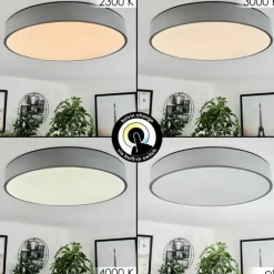 hofstein Plafonnier Maho LED Aluminium, 1 lumière