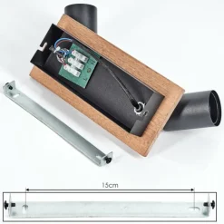 Lampes Vintages & Rétros-hofstein Plafonnier Maidford Écru, Noir, 2 lumières