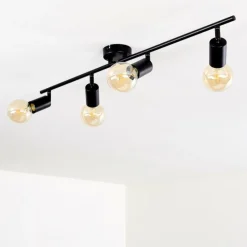 Lampes Vintages & Rétros-hofstein Plafonnier Maidford Noir, 4 lumières