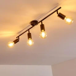 Lampes Vintages & Rétros-hofstein Plafonnier Maidford Noir, 4 lumières