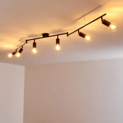 Lampes Vintages & Rétros-hofstein Plafonnier Maidford Noir, 6 lumières