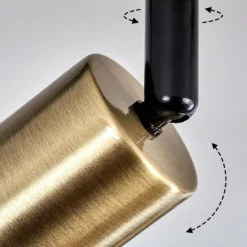 hofstein Plafonnier Maidfordo Laiton, Noir, 4 lumières