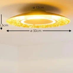 Lampes Dorées-hofstein Plafonnier Mala LED Or, 1 lumière