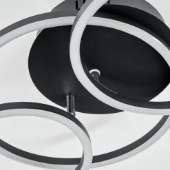 hofstein Plafonnier Malanie LED Noir, 1 lumière