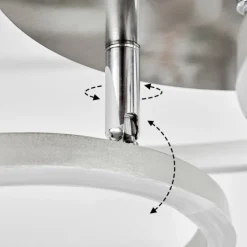 hofstein Plafonnier Malanje LED Nickel mat, 3 lumières