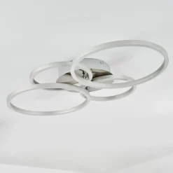 Luminaires Globo Lighting Plafonnier Malanje LED Nickel mat, 4 lumières* Éclairage Led