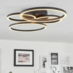 hofstein Plafonnier Malanje LED Noir, 4 lumières