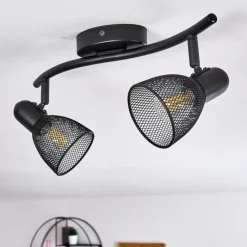 hofstein Plafonnier Malawi Noir, 2 lumières