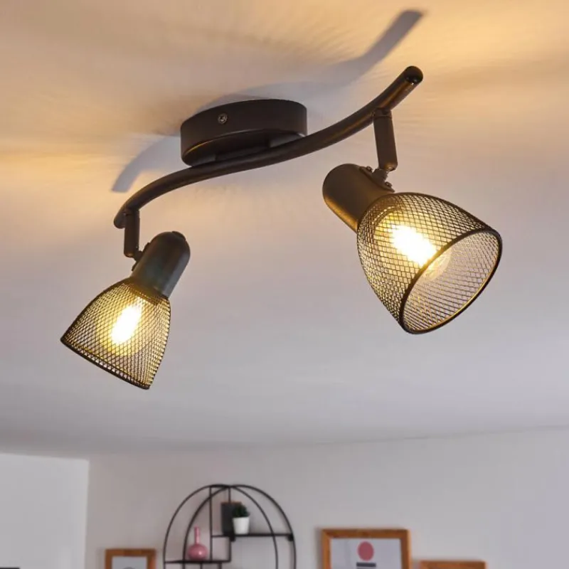 hofstein Plafonnier Malawi Noir, 2 lumières