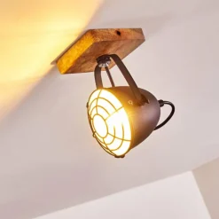 hofstein Plafonnier Malix Brun, Noir, 1 lumière