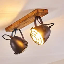 hofstein Plafonnier Malix Brun, Noir, 2 lumières