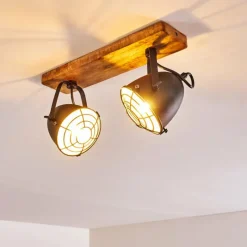 hofstein Plafonnier Malix Brun, Noir, 2 lumières