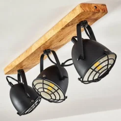 hofstein Plafonnier Malix Brun, Noir, 3 lumières