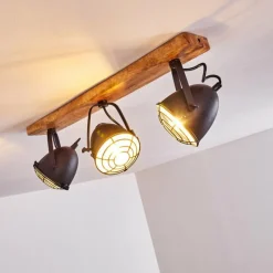 hofstein Plafonnier Malix Brun, Noir, 3 lumières