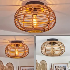 Style Boho-Chic-hofstein Plafonnier Manteau Écru, 1 lumière