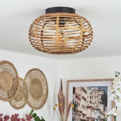 Style Boho-Chic-hofstein Plafonnier Manteau Écru, 1 lumière
