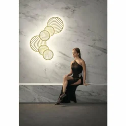 Lampes Dorées-Luminaires Mantra Plafonnier Mantra COLLAGE LED Or, 1 lumière