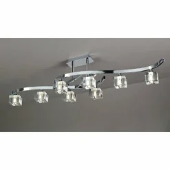 Luminaires Mantra Plafonnier Mantra Cuadrax Chrome, 8 lumières