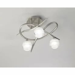 Luminaires Mantra Plafonnier Mantra LOOP Nickel mat, 3 lumières