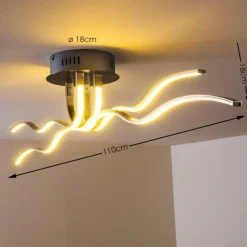 hofstein Plafonnier Mapleton LED Chrome, 4 lumières