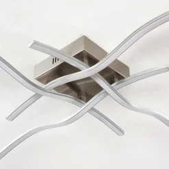 hofstein Plafonnier Mapleton LED Nickel mat, 4 lumières* Éclairage Led